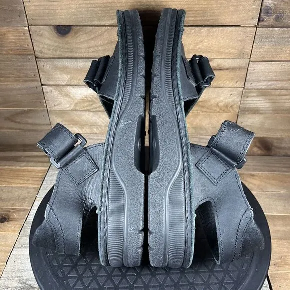 Naot Mens Size EUR 44 US 11 Lappland Adjustable Black Leather Sandals Comfort