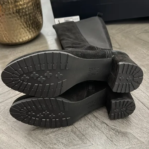 NATURALIZER Brent High Shaft Boots Women's Shoes In Black Suede