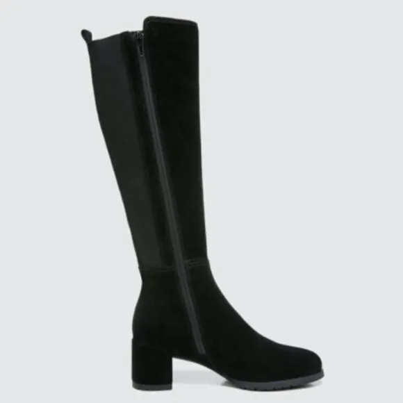 NATURALIZER Brent High Shaft Boots Women's Shoes In Black Suede