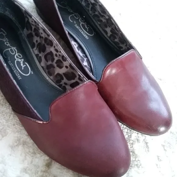 Naturalizer Bromstad Loren Leather Animal Hair Slip On Loafers 9.5 M