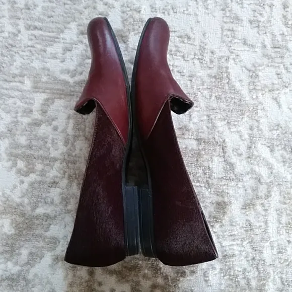 Naturalizer Bromstad Loren Leather Animal Hair Slip On Loafers 9.5 M