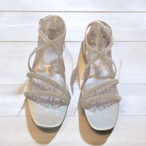 Naturalizer Sicily Sandals | Size 8W | Silver | NIB