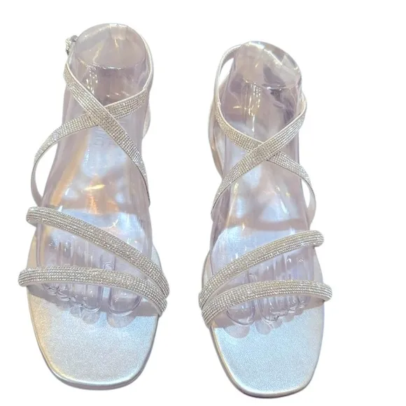 Naturalizer Sicily Sandals | Size 8W | Silver | NIB