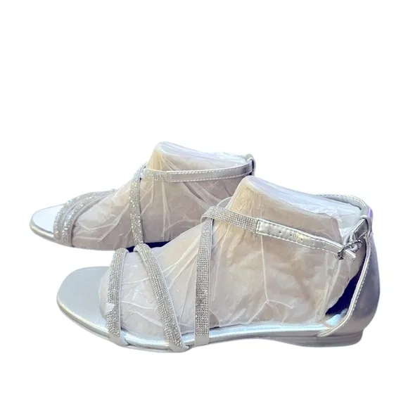 Naturalizer Sicily Sandals | Size 8W | Silver | NIB