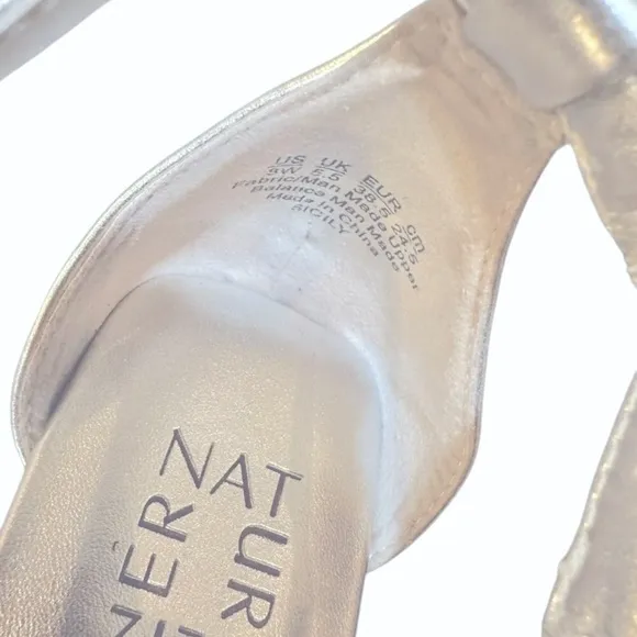 Naturalizer Sicily Sandals | Size 8W | Silver | NIB