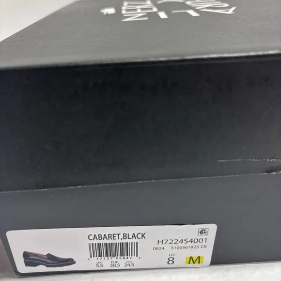 Naturalizer Women’s Cabaret, Black Slip-On Loafers, Size 8 M