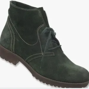 Naturalizer Women's Endellion Green Suede Leather lace up booties Sz 11M