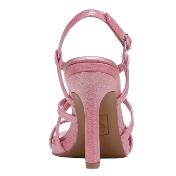 Naturalizer Women's Luisa Strappy Dress Heels Metallic Pink Patent Size 8.5