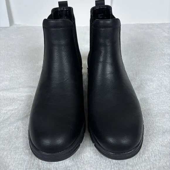 Nautica Men's Size 8 Chelsea Slip-On Shoe Chukka Desert Boots Black Army Style