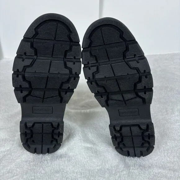 Nautica Men's Size 8 Chelsea Slip-On Shoe Chukka Desert Boots Black Army Style
