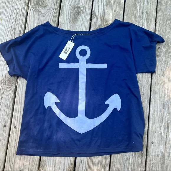 Nautical Navy and White Striped Skirt and top set xl