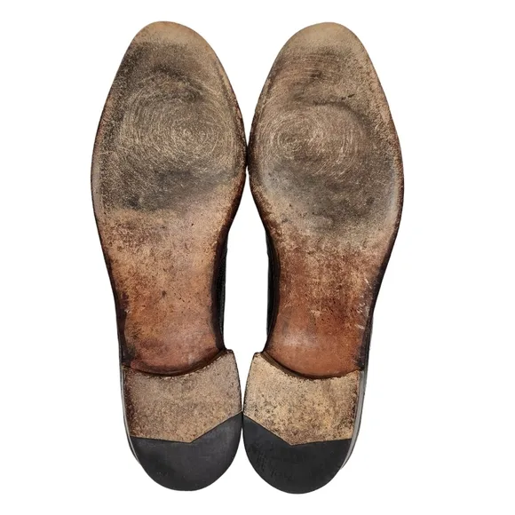 Nettleton Century Vintage Brown Teju Lizard Slip On Loafers Men's Size 12 AAA