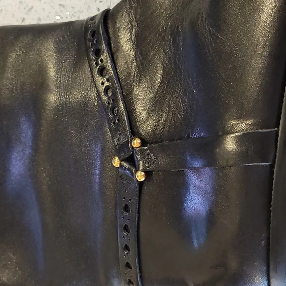 NEVER WORN ETIENNE AIGNER TALL EQUESTRIAN RIDING  LEATHER BOOTS.