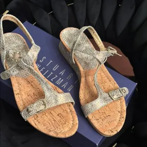 NEW 6.5 Stuart Weitzman Silver Sandals