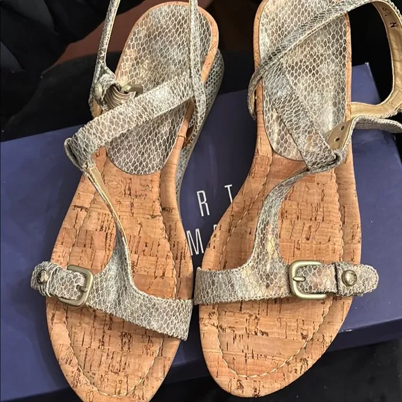 NEW 6.5 Stuart Weitzman Silver Sandals