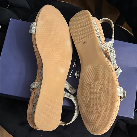 NEW 6.5 Stuart Weitzman Silver Sandals