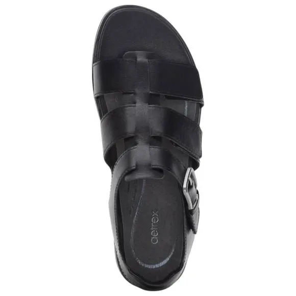 NEW AETREX women's romy sandals in black