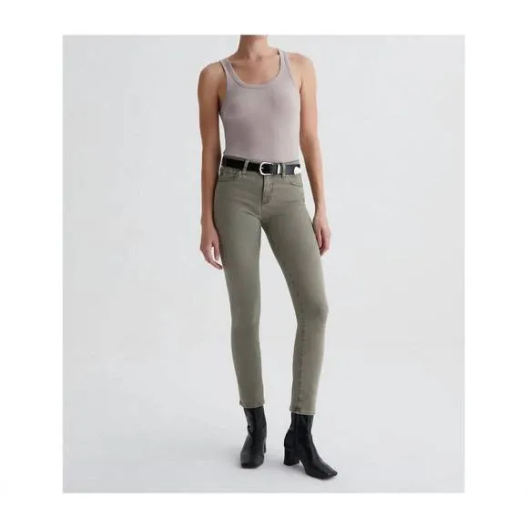 NEW AG JEANS prima ankle jeans in sulphur dried parsley