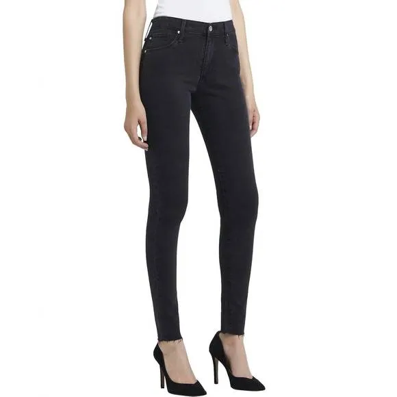 NEW AG JEANS the farrah high rise skinny jeans in black