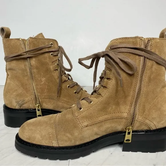 New! All Saints Lira Sand Suede Hiker Boot 40