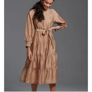 NEW Anthropologie Agosta Tiered Maxi Dress Size L