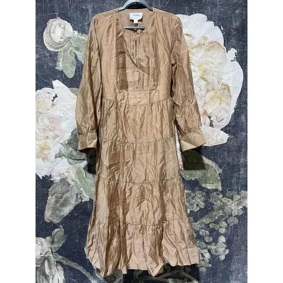 NEW Anthropologie Agosta Tiered Maxi Dress Size L