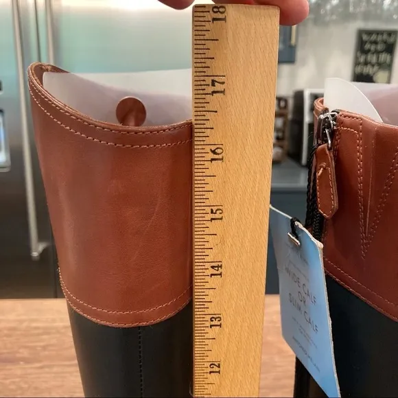 New Antonio Melani sz 6 black brown riding boots