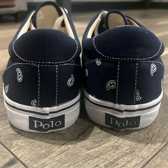 New authentic Polo Ralph Lauren designer canvas sneakers sz mens 15 display
