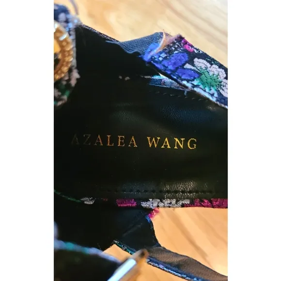 New AZALEA WANG BASE EMBELLISHED GLADIATOR SANDAL Size 10 Black