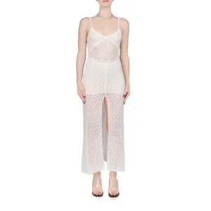 NEW BEC   BRIDGE breeze backless knit maxi dress in ivory