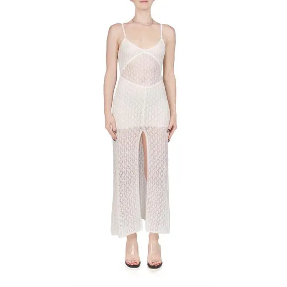 NEW BEC   BRIDGE breeze backless knit maxi dress in ivory