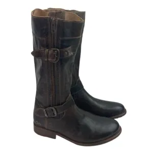 New Bed Stu Gogo Boots Women’s Size 9 Brown Leather Tall Riding Grunge Festival