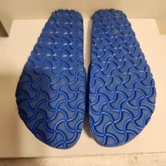 New Birkenstock Madrid EVA Blue One Buckle Comfort Sandals Woman sz.7/38 Ret $88