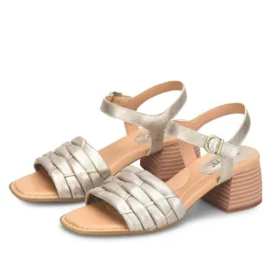 NEW Born Shonie Leather Block Heel Comfort Sandals in Gold Sz. 9