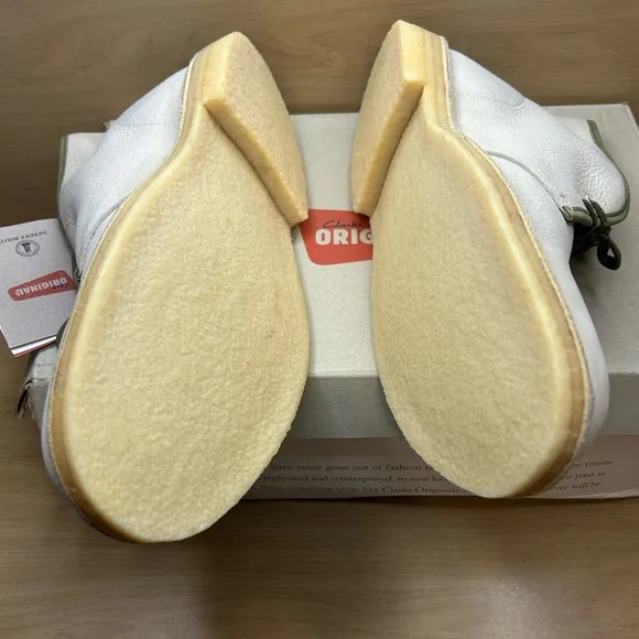 New Clarks Originals Mens DESERT BOOTS White/Celery US 13 Retail $220