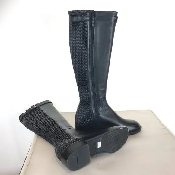 New Cole Haan Black Lexi Grand Stretch Strap Boots
