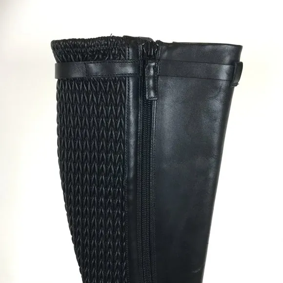 New Cole Haan Black Lexi Grand Stretch Strap Boots