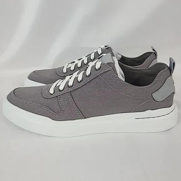 NEW Cole Haan Men's Grandpro Rally Stormcloud Grey Canvas Court Sneakers Sz 8.5