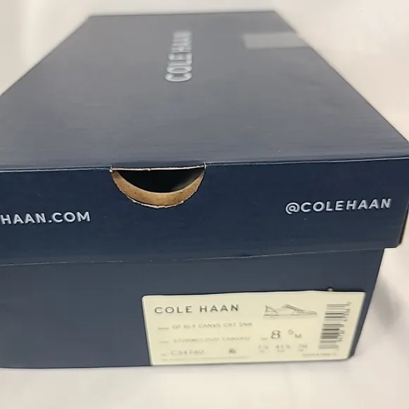 NEW Cole Haan Men's Grandpro Rally Stormcloud Grey Canvas Court Sneakers Sz 8.5