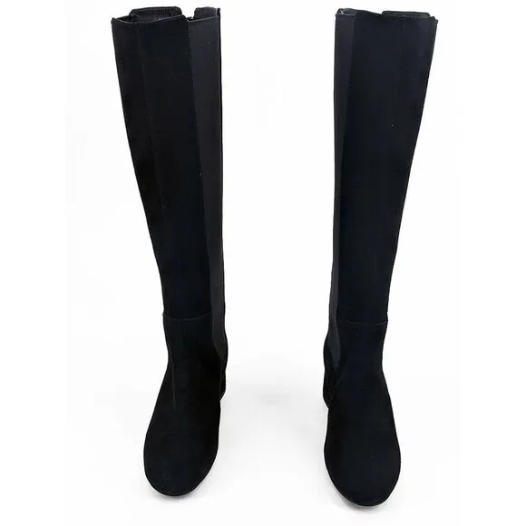 New Cole Haan Women's Avani Stretch Suede Leather Boots Size 5B Black