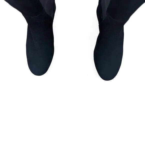 New Cole Haan Women's Avani Stretch Suede Leather Boots Size 5B Black