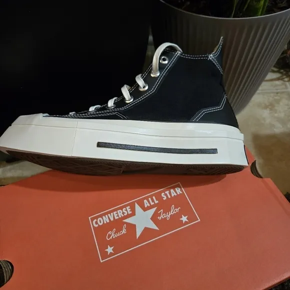 ⭐NEW Converse Chuck 70 De Luxe SQUARED Hi Top Black Canvas A06435C⭐