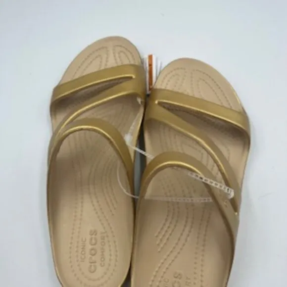 NEW Crocs Kadee II Metallic Strappy Sandals Women’s Sz 10 NWT