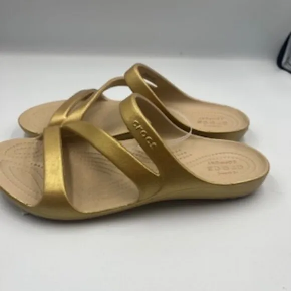 NEW Crocs Kadee II Metallic Strappy Sandals Women’s Sz 10 NWT