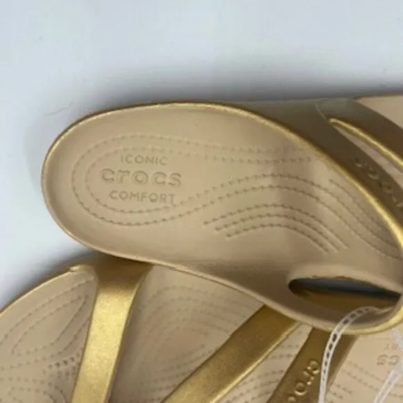 NEW Crocs Kadee II Metallic Strappy Sandals Women’s Sz 10 NWT