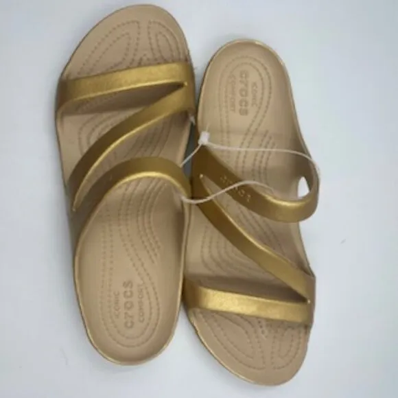 NEW Crocs Kadee II Metallic Strappy Sandals Women’s Sz 10 NWT
