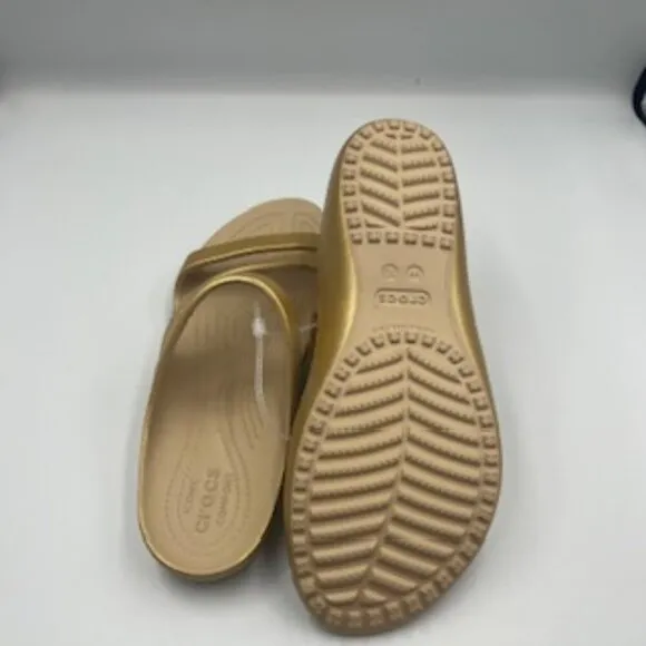 NEW Crocs Kadee II Metallic Strappy Sandals Women’s Sz 10 NWT