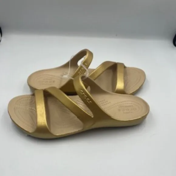 NEW Crocs Kadee II Metallic Strappy Sandals Women’s Sz 10 NWT