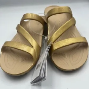 NEW Crocs Kadee II Metallic Strappy Sandals Women’s Sz 10 NWT