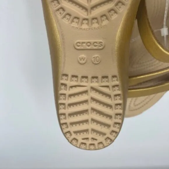 NEW Crocs Kadee II Metallic Strappy Sandals Women’s Sz 10 NWT